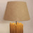 Palisade Wooden Floor Lamp with Premium Beige Fabric Lampshade