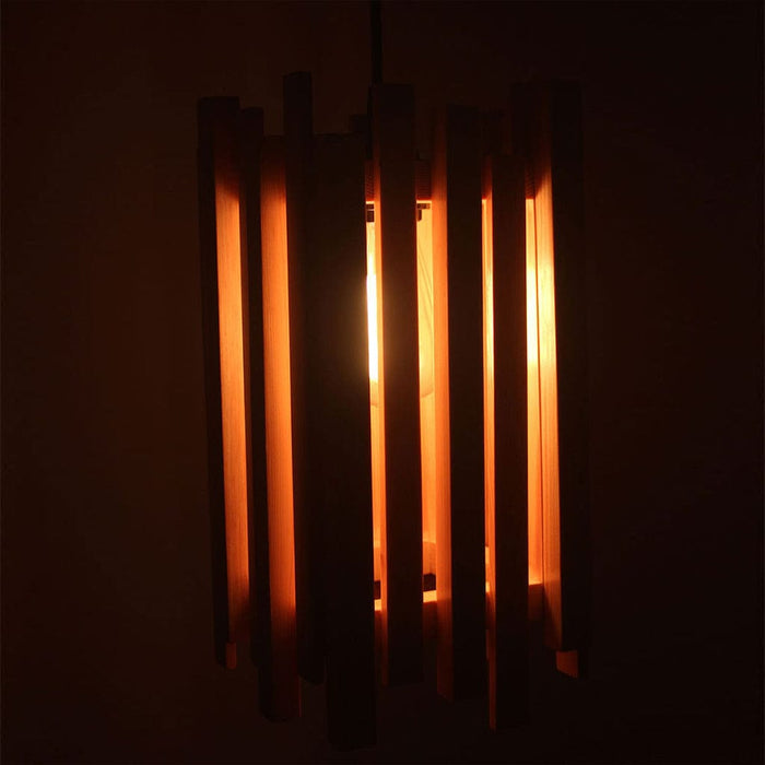 Palisade Beige Wooden Single Hanging Lamp