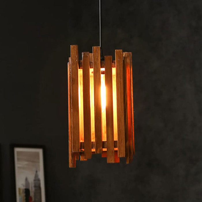 Palisade Brown Wooden Single Hanging Lamp