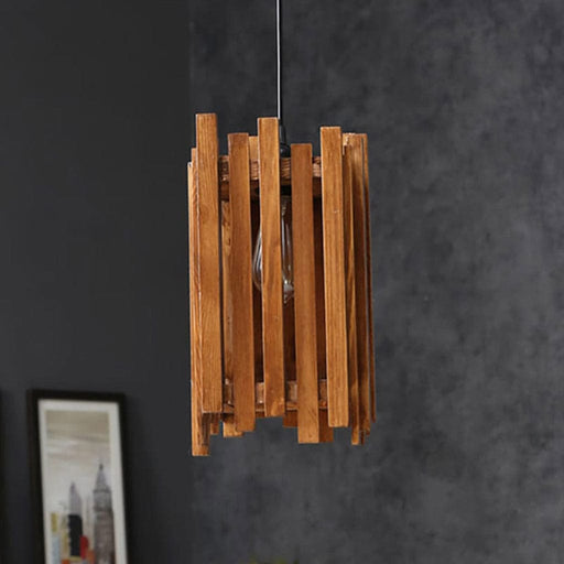 Palisade Brown Wooden Single Hanging Lamp