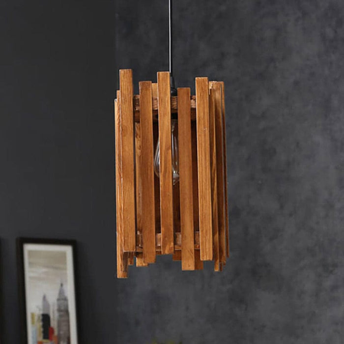 Palisade Brown Wooden Single Hanging Lamp