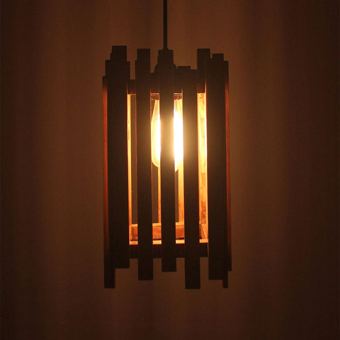 Palisade Brown Wooden Single Hanging Lamp