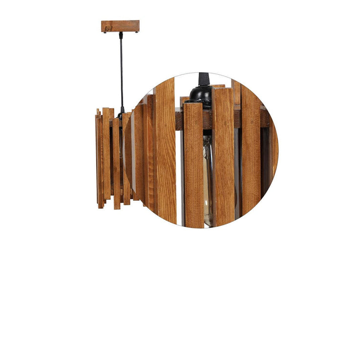 Palisade Brown Wooden Single Hanging Lamp