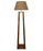 Monica Wooden Floor Lamp with Premium Brwon Fabric Lampshade