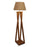 Monica Wooden Floor Lamp with Premium Brwon Fabric Lampshade