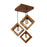 Rhombus Brown Cluster Hanging Lamp