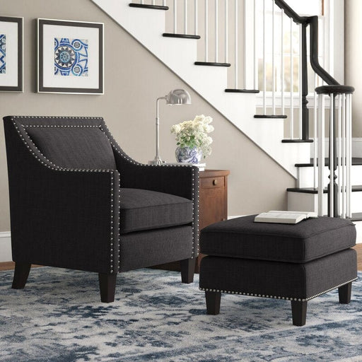 Wide Armchair and Ottoman