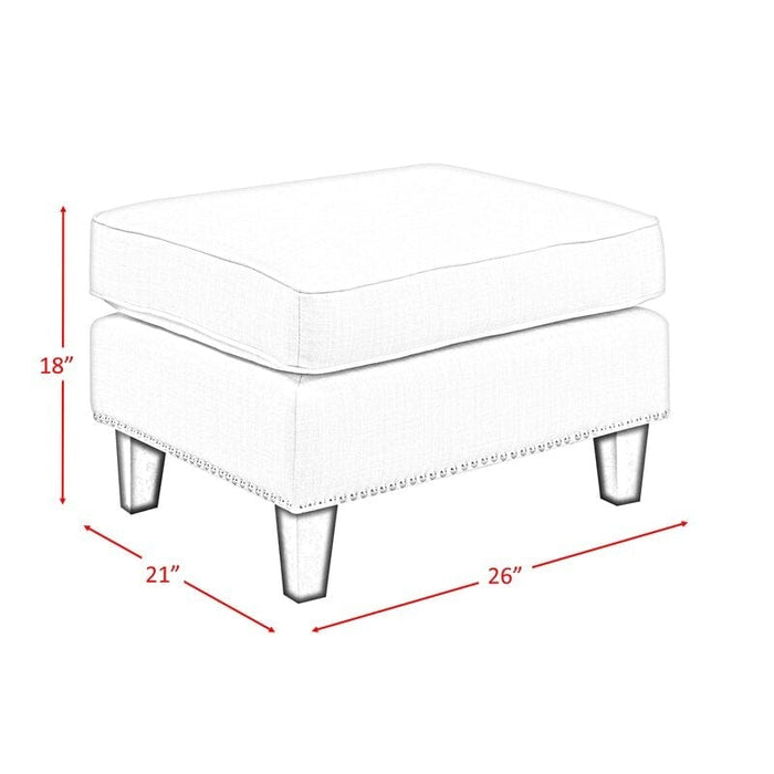 Wide Armchair and Ottoman