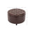 Wide Round Storage Ottoman with Storage