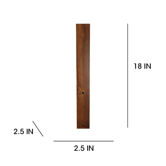 Slimline Brown Wooden LED Wall Light