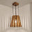 Soyuz Beige & Brown Wooden Single Hanging Lamp