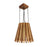 Soyuz Beige & Brown Wooden Single Hanging Lamp