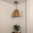 Soyuz Beige & Brown Wooden Single Hanging Lamp