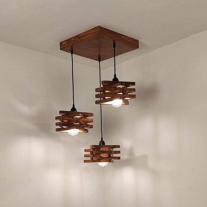 Star Brown Cluster Hanging Lamp