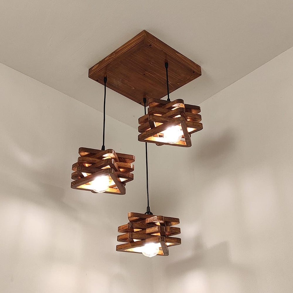 Star Brown Cluster Hanging Lamp