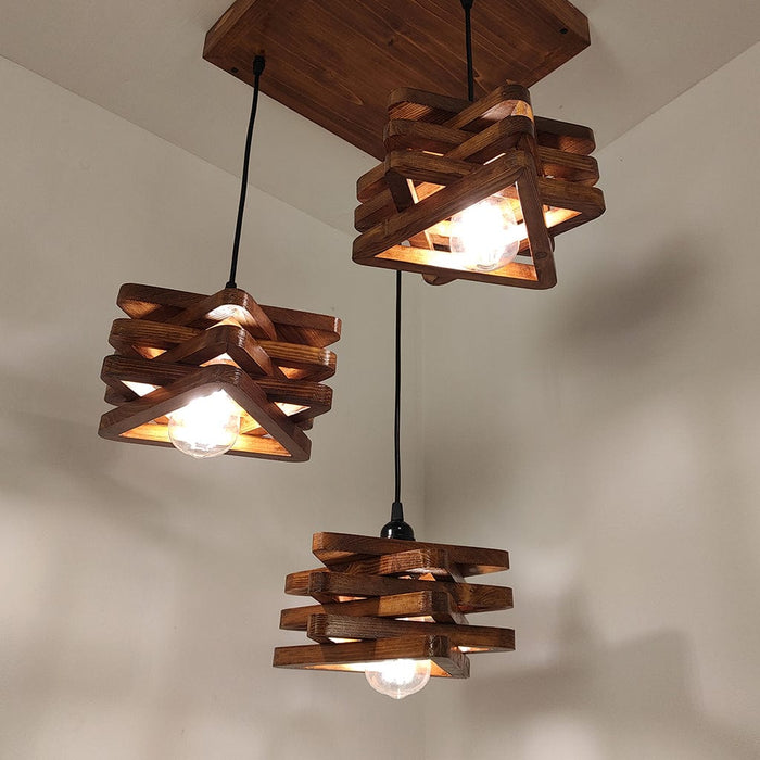 Star Brown Cluster Hanging Lamp