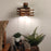 Star Brown Wooden Wall Light