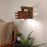 Star Brown Wooden Wall Light