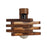 Star Brown Wooden Wall Light