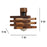 Star Brown Wooden Wall Light