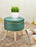 Macklet Beautiful Ottoman Stool for Living Room/ Footstool Ottoman with Wooden Legs/Foot Stool for Office/Sitting Stool for Bedroom, Kitchen, Garden.(Green)