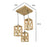 Symmetric Beige Wooden Cluster Hanging Lamp