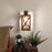 Symmetric Brown Wooden Wall Light