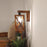 Symmetric Brown Wooden Wall Light