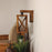 Symmetric Brown Wooden Wall Light