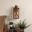 Symmetric Brown Wooden Wall Light