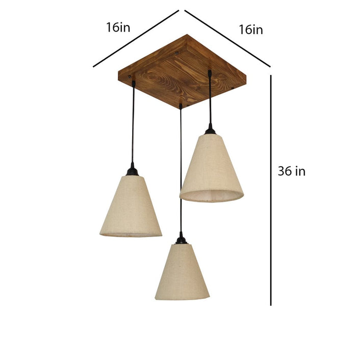 Terzo Beige Cluster Hanging Lamp