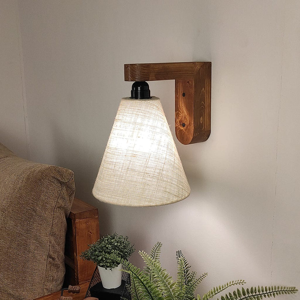 Terzo Brown Wooden Wall Light