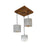 Tiga Silver Cluster Hanging Lamp