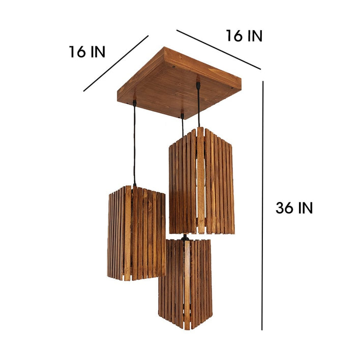 Trikona Brown Cluster Hanging Lamp