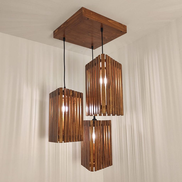 Trikona Brown Cluster Hanging Lamp