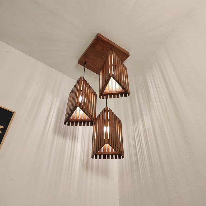 Trikona Brown Cluster Hanging Lamp