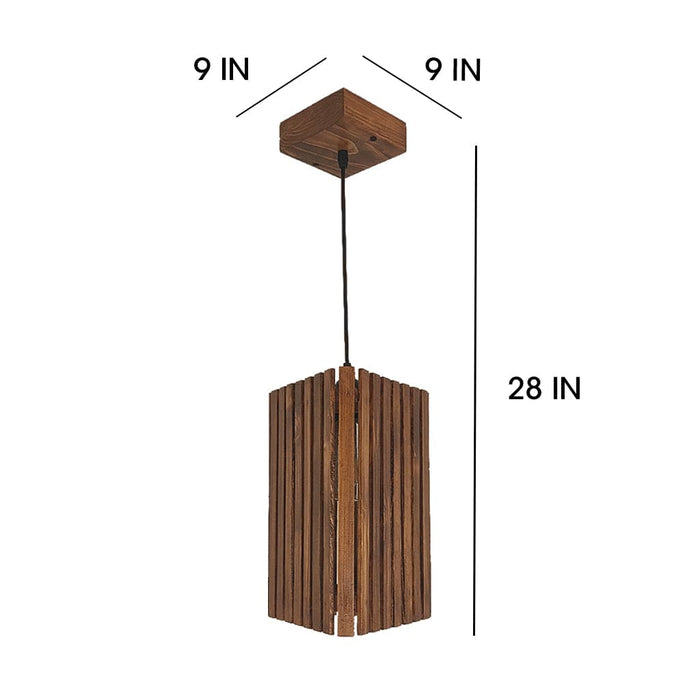 Trika Brown Wooden Single Hanging Lamp