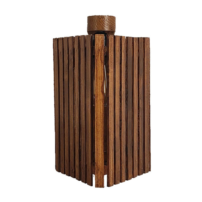 Trikona Brown Wooden Wall Light