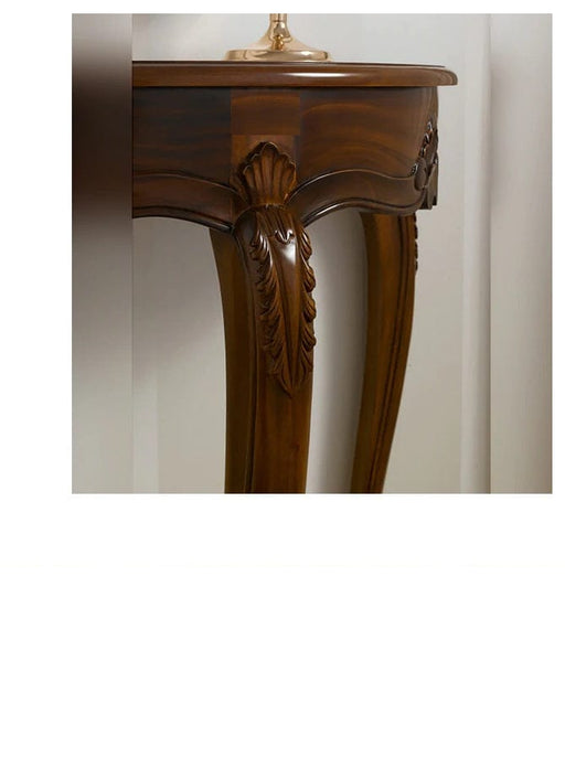 Console Table Arlette Half Moon Italian Baroque Style (Walnut Finish)