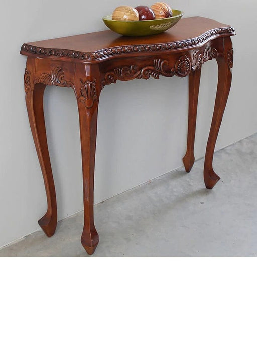 Wooden Hand Carved Beautiful Design Decor Royal Console Table (Teak Wood)