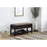 Upholstered Flip Top Storage Bench  Solid Wood Bench Shoe Rack