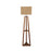 Vantage Wooden Floor Lamp with Brown Base and Jute Fabric Lampshade