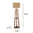 Vantage Wooden Floor Lamp with Brown Base and Jute Fabric Lampshade