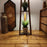 Vantage Wooden Floor Lamp with Brown Base and Jute Fabric Lampshade