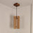 Ventus Beige Wooden Single Hanging Lamp