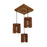 Ventus Brown Cluster Hanging Lamp