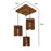 Ventus Brown Cluster Hanging Lamp