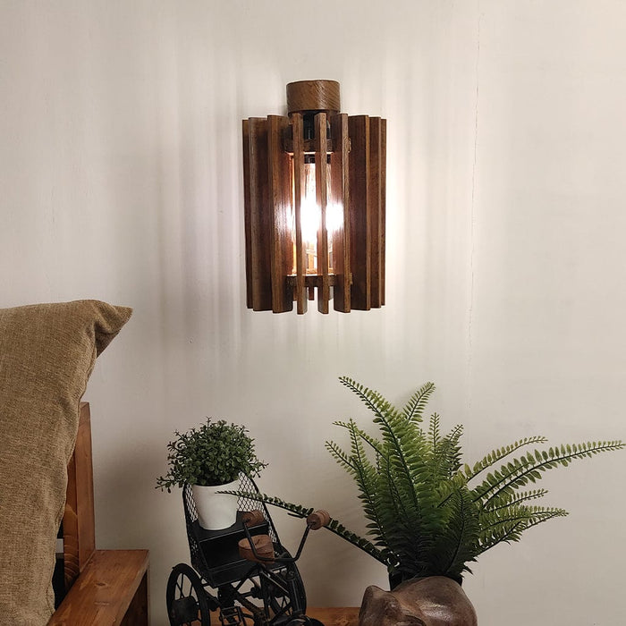 Ventus Brown Wooden Wall Light