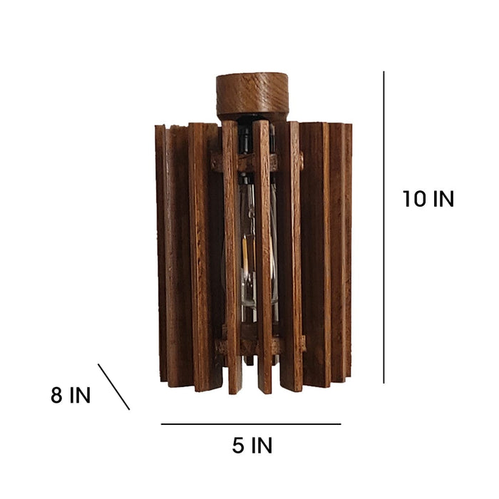 Ventus Brown Wooden Wall Light