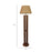 Ventus Wooden Floor Lamp with Premium Beige Fabric Lampshade